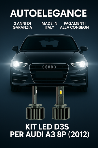⭐KIT XENON D3S 6000K ANABBAGLIANTI PER AUDI A3 8P1 – LUCE BIANCA POTENTE⭐
