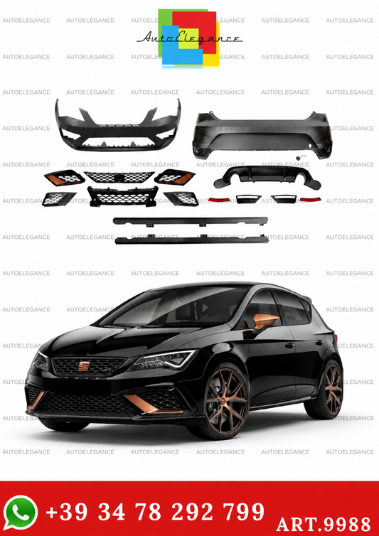 💫ART.9988 Bodykit adatto per Seat Leon 2018+ 5 porte Look Cupra💫