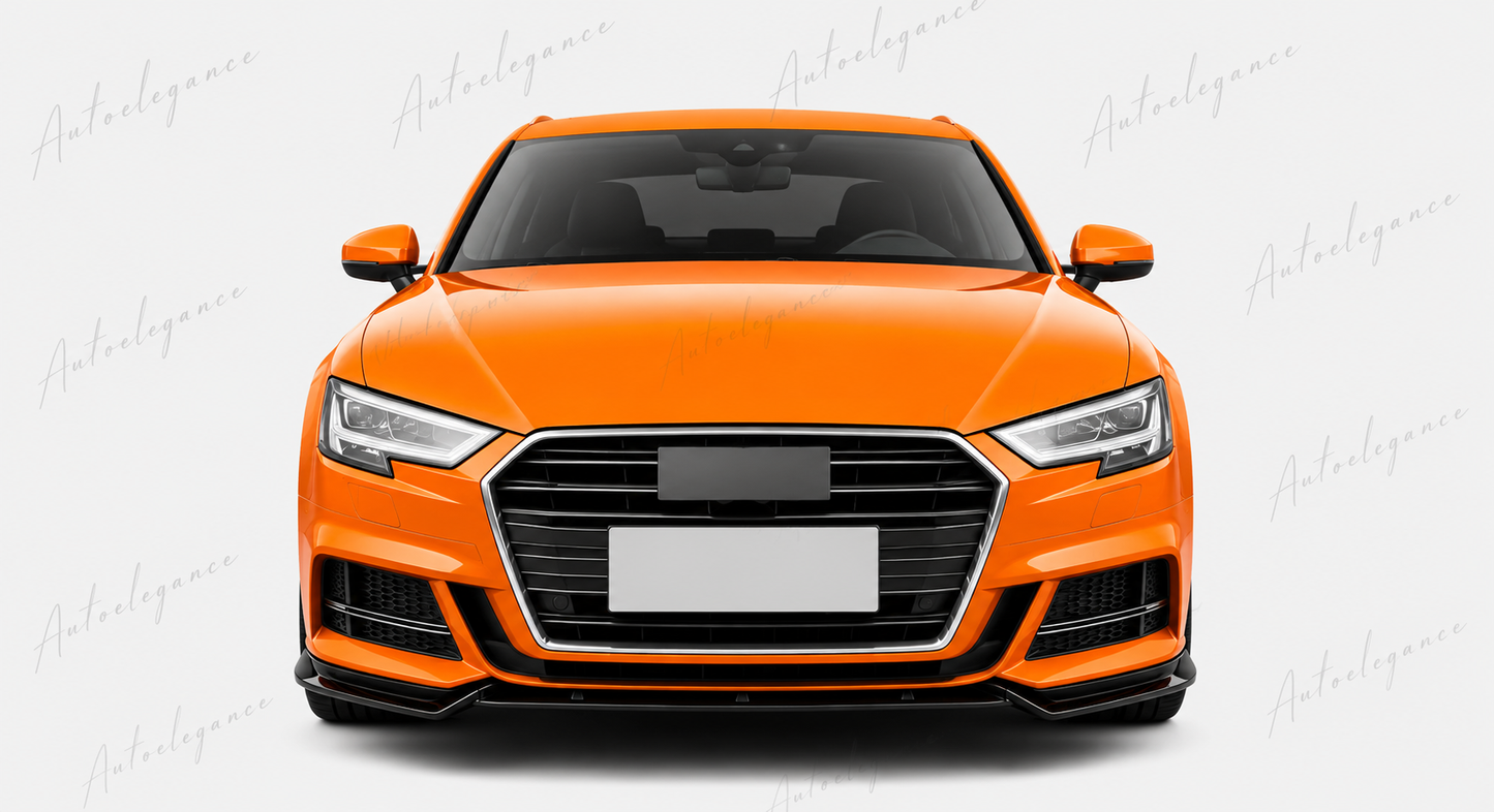 🔥ART.9894 SPLITTER ANTERIORE PER AUDI A3 S3 S LINE 8V NERO LUCIDO 2017-2020🔥