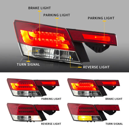 Fanali posteriori a LED  per Honda Accord Inspire berlina di ottava generazione 2008-2013 (non per coupé)