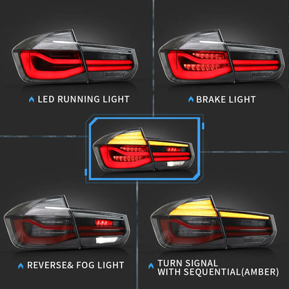 Fanali posteriori Full LED per BMW F30 F35 2012-2019 con indicatori sequenziali