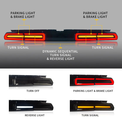 Fanali posteriori a LED per Dodge Challenger 2008-2014 con indicatori sequenziali