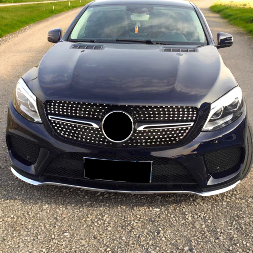 ⭐Mercedes Benz GLE W166 2015 - 18 griglia radiatore nera diamantata senza ⭐