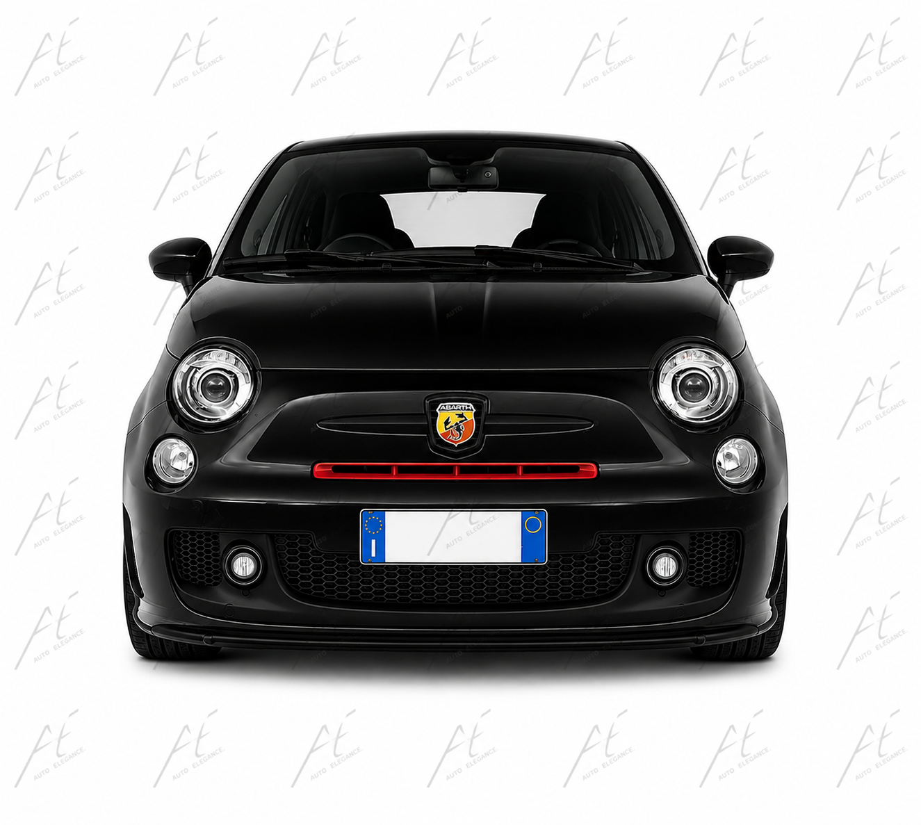 💕ART.0342 FARI ANTERIORI FIAT 500 2007-2015 LENTICOLARI NERI💕