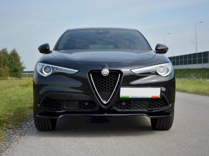 Stelvio Max V1 Labbro Frontale Piano Nero Vacuum Plastic / dal 2017 in poi