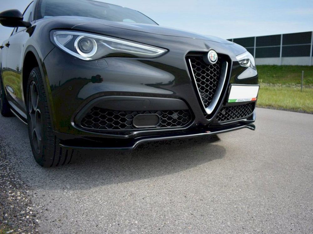 Stelvio Max V1 Labbro Frontale Piano Nero Vacuum Plastic / dal 2017 in poi