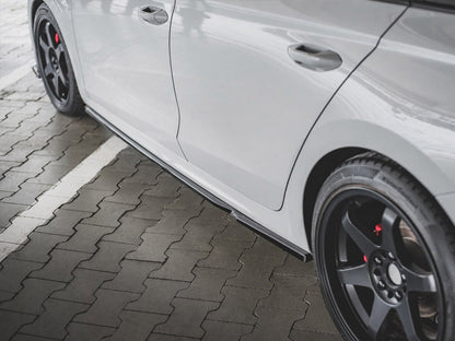 Octavia 4 RS Style Max V1 Minigonne laterali Labbro inferiore Piano Vuoto nero Plastica 2020 in su