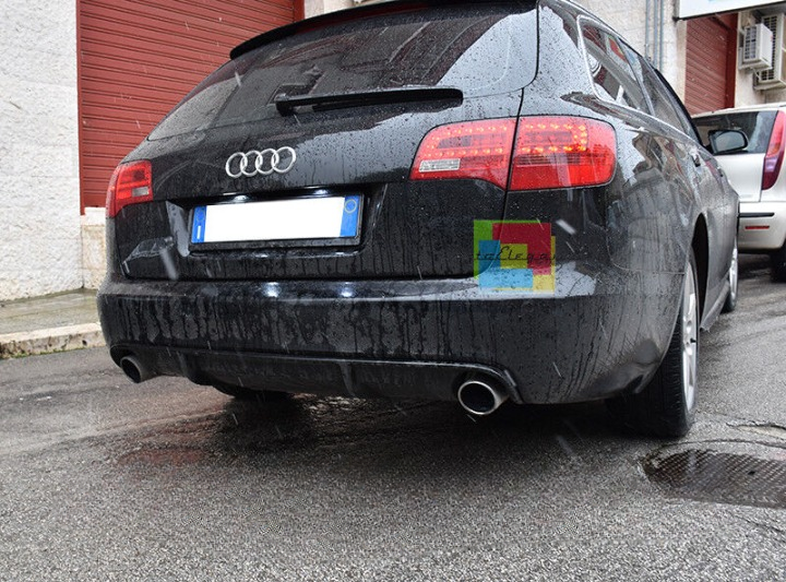 ART.3569 Diffusore RS6 Look per Audi A6 C6 (4F) 2008-2011 Nero Lucido