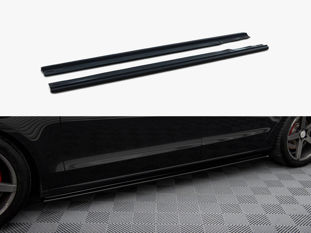 💕Sotto minigonne  adatto per  Audi A8 D4 nero lucido 💕
