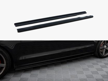 💕Sotto minigonne  adatto per  Audi A8 D4 nero lucido 💕