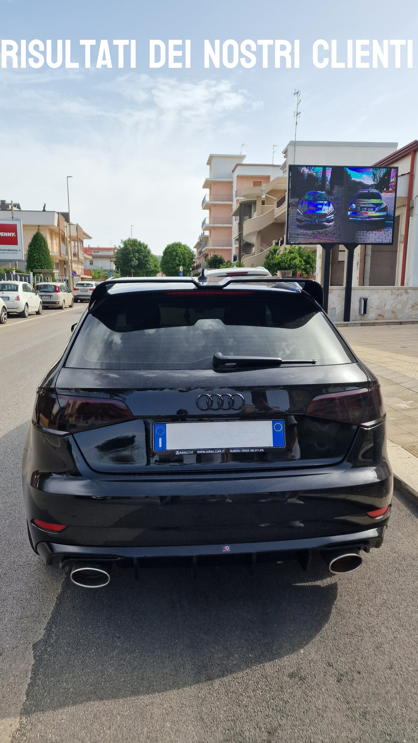 🔥SPOILER SUITABLE FOR AUDI A3 8V 2012-2020 SPORTBACK SPORTY LOOK GLOSSY BLACK🔥 