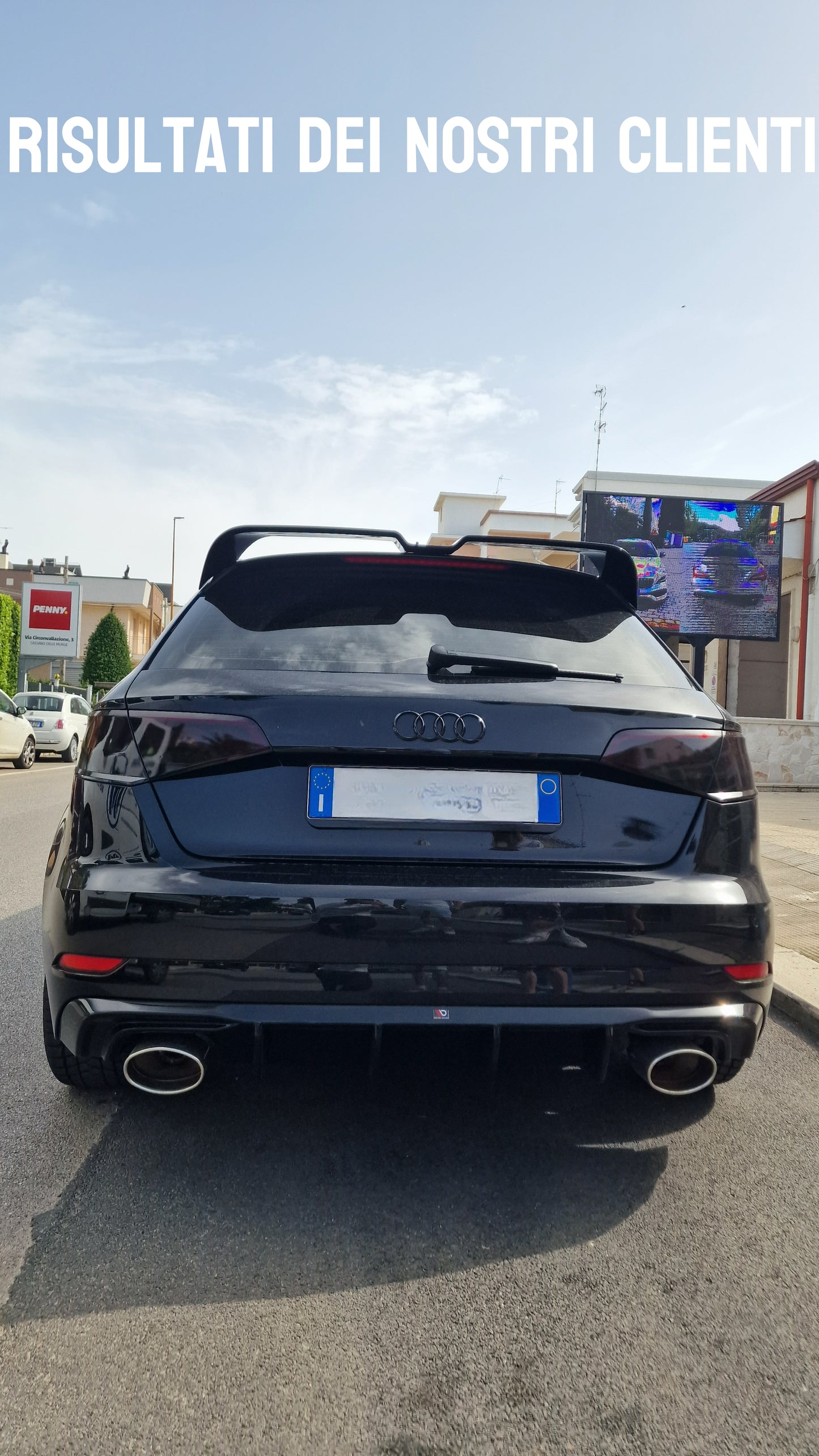 🔥SPOILER SUITABLE FOR AUDI A3 8V 2012-2020 SPORTBACK SPORTY LOOK GLOSSY BLACK🔥 