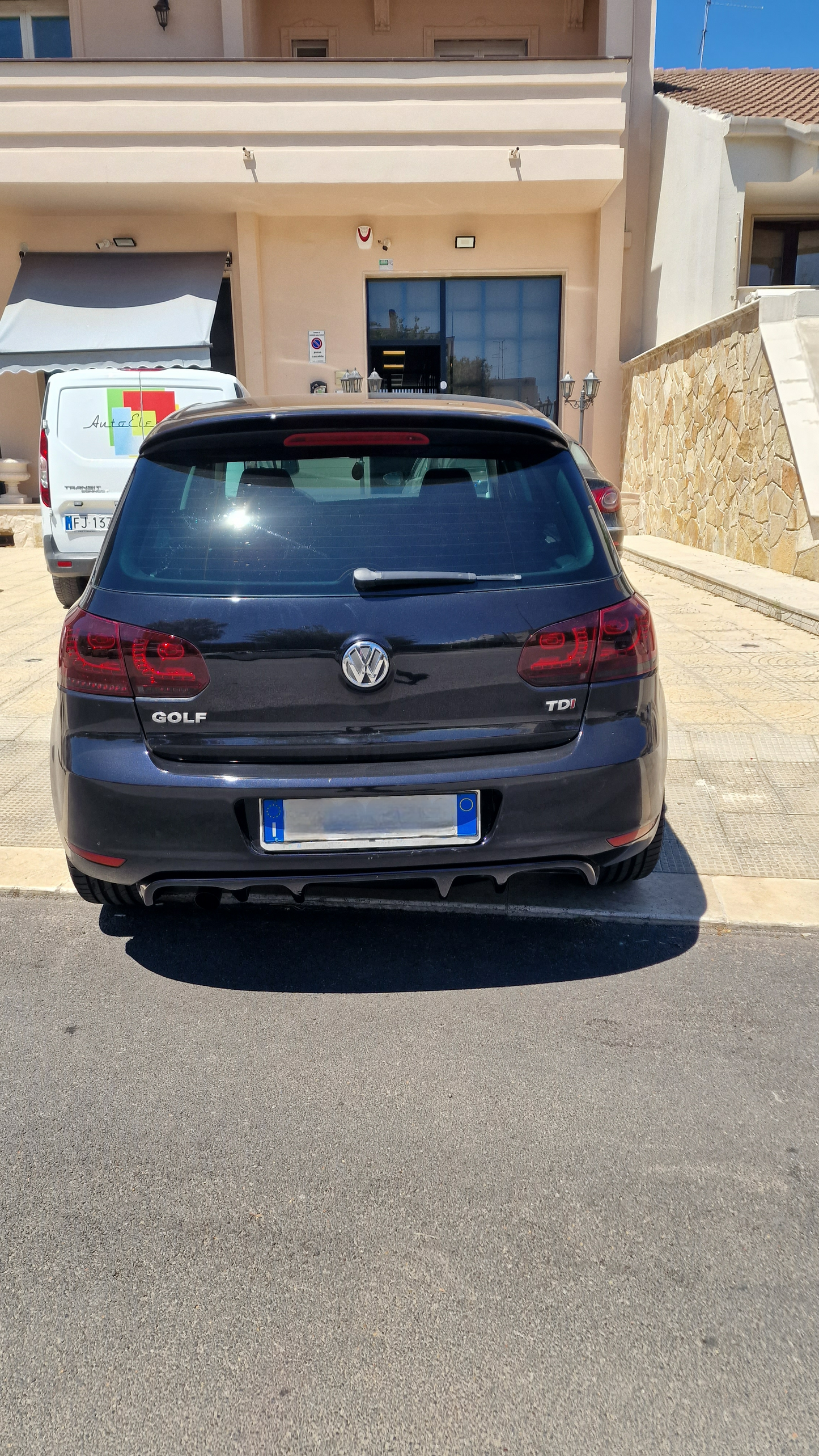 DIFFUSORE POSTERIORE ADATTO PER VW GOLF 6 VI LOOK NERO DESIGN SPORTIVO
