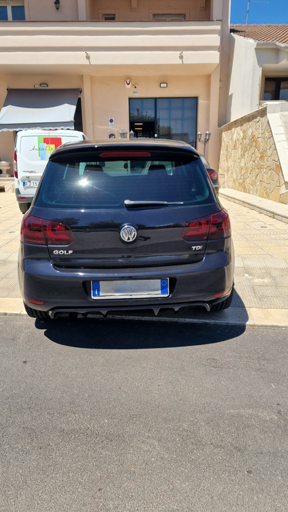 DIFFUSORE POSTERIORE ADATTO PER VW GOLF 6 VI LOOK NERO DESIGN SPORTIVO