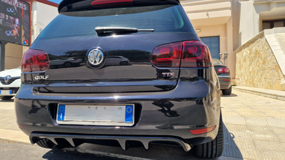 DIFFUSORE POSTERIORE ADATTO PER VW GOLF 6 VI LOOK NERO DESIGN SPORTIVO