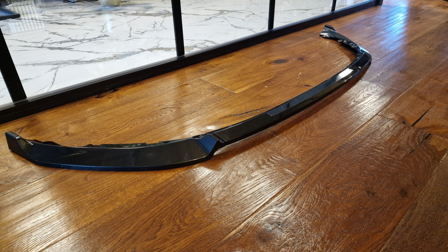 ☀SPLITTER SUITABLE FOR RENAULT CLIO 5 STANDARD LOOK EVO V1 GLOSSY BLACK 3 PIECES☀