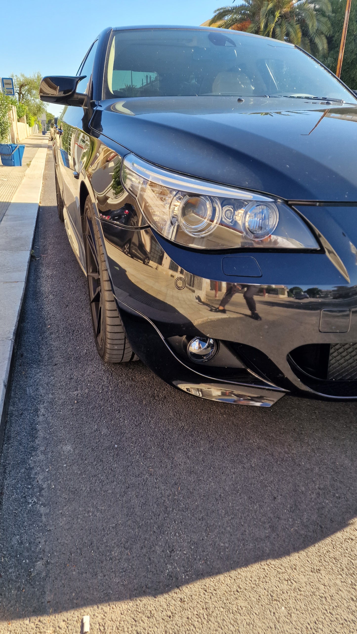 UNDER SKIRTS SUITABLE FOR BMW 5 SERIES E60 E61 2003-2010 M5 LOOK GLOSS BLACK