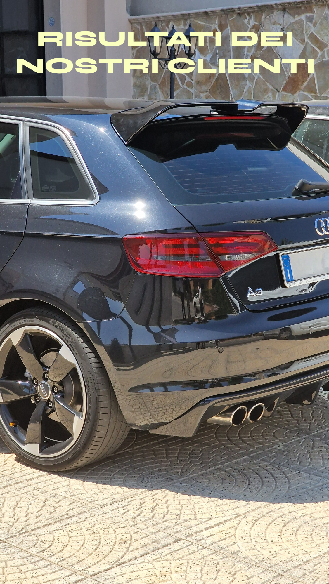 🔥SPOILER SUITABLE FOR AUDI A3 8V 2012-2020 SPORTBACK SPORTY LOOK GLOSSY BLACK🔥 