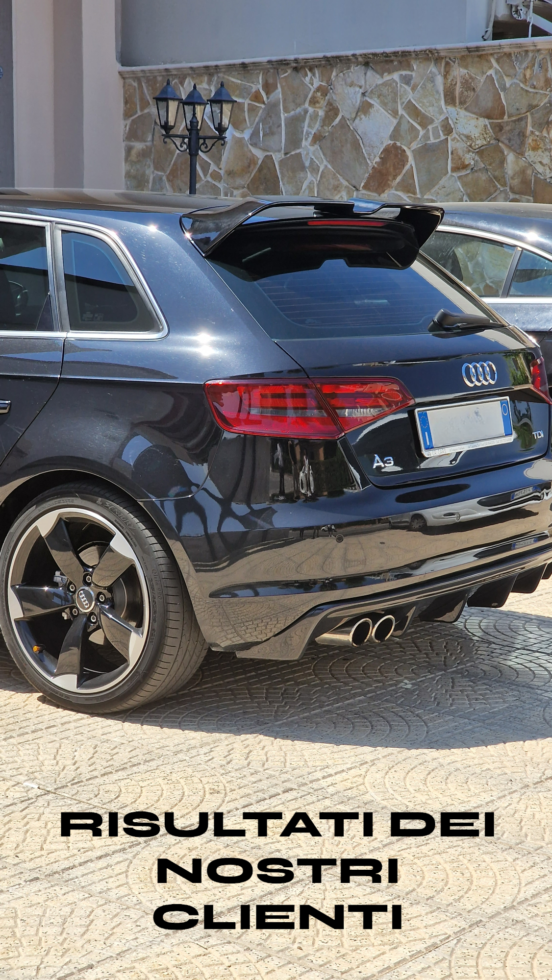 🔥SPOILER SUITABLE FOR AUDI A3 8V 2012-2020 SPORTBACK SPORTY LOOK GLOSSY BLACK🔥 