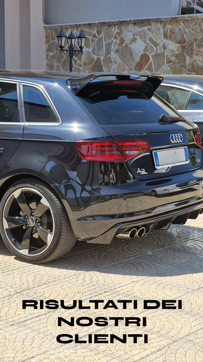 🔥SPOILER SUITABLE FOR AUDI A3 8V 2012-2020 SPORTBACK SPORTY LOOK GLOSSY BLACK🔥 