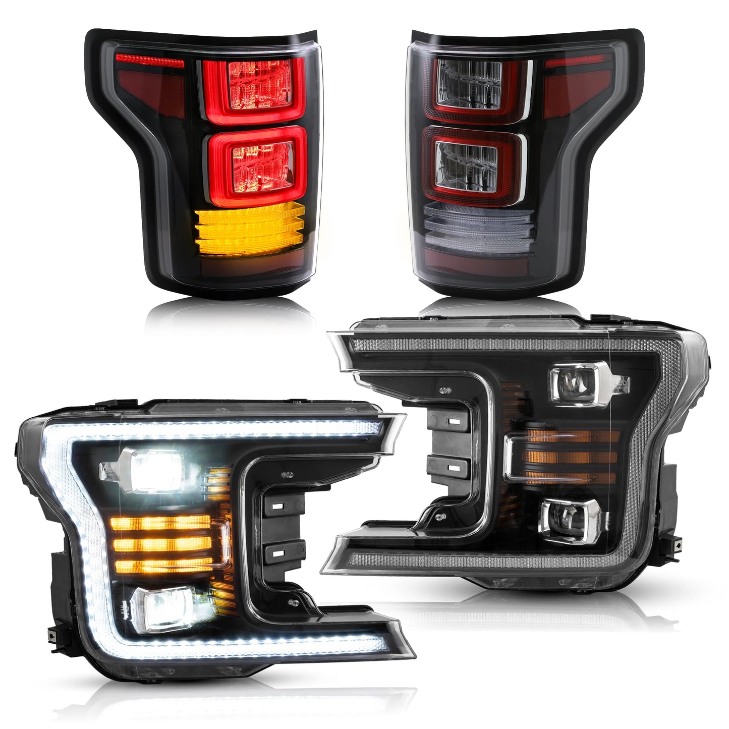 Fari per proiettori a LED e fanali posteriori a LED completi per Ford F150 2018-2020 (non adatto per Ford F-150 Raptor 2017-2020)