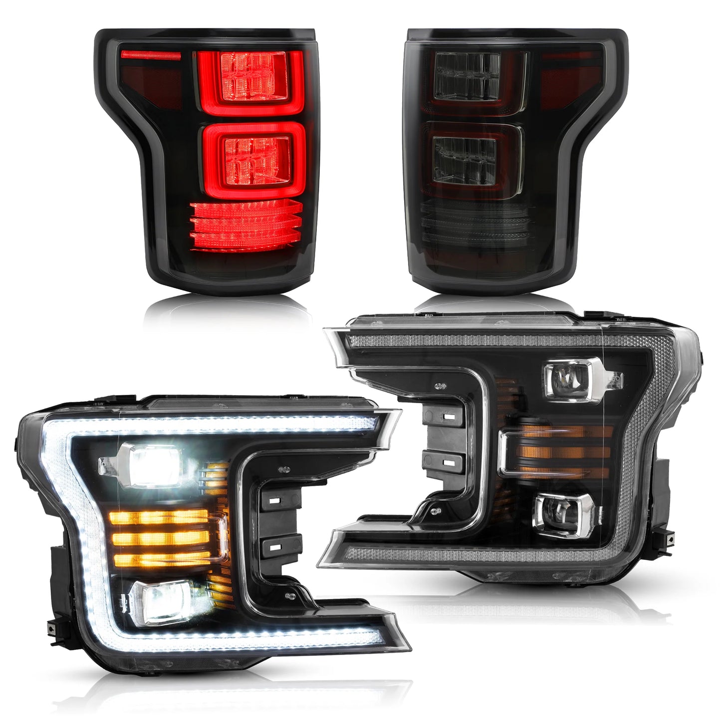 Fari per proiettori a LED e fanali posteriori a LED completi per Ford F150 2018-2020 (non adatto per Ford F-150 Raptor 2017-2020)