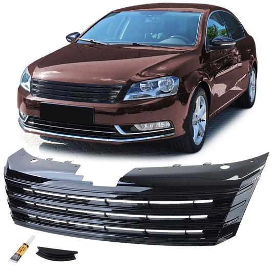 Griglia Anteriore Sportiva Senza Logo Nero Lucido VW Passat B7 2010–2015