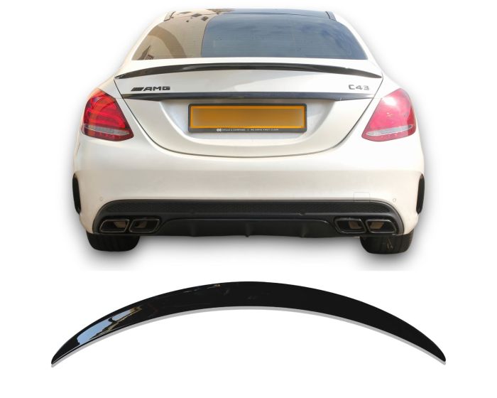 😍ART.7004 Spoiler Nero Lucido Adatto Per Mercedes W205 Classe C 2014-2021😍