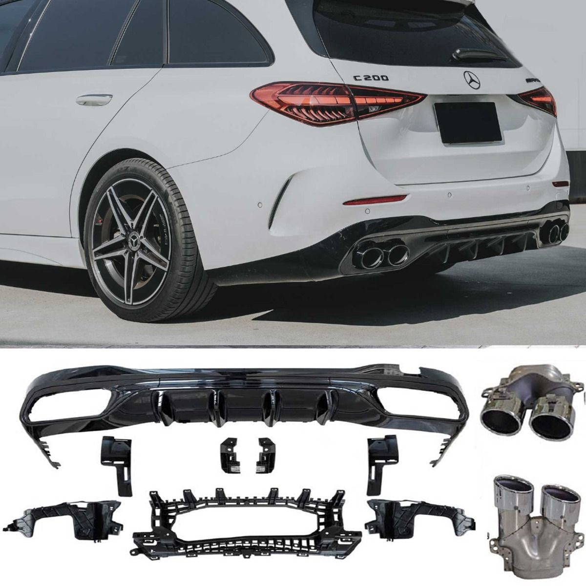 GRIGLIA SPORTIVA ADATTA PER BMW SERIE 3 M3 (G80 G81) SERIE 4 M4 (G82) G83) NERA