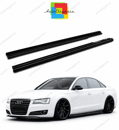 💕Sotto minigonne  adatto per  Audi A8 D4 nero lucido 💕