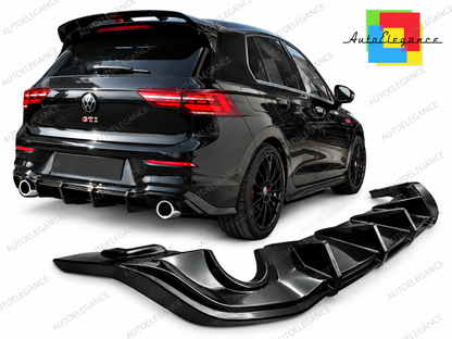 👉ART.1908/ART.2417 Diffusore Posteriore Adatto per VW Golf 8 8.5 Nero Lucido👈