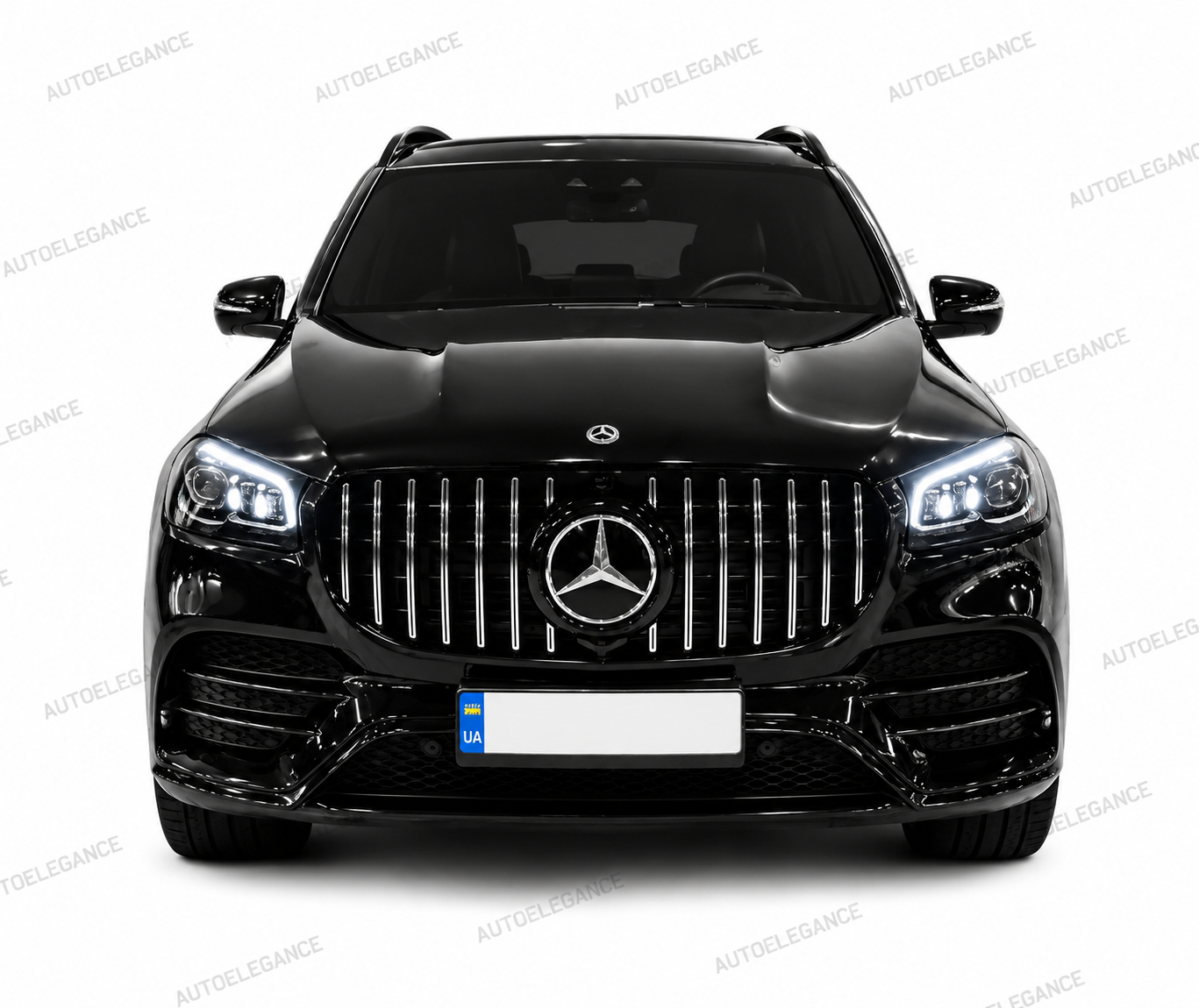 💫ART.9851 GRIGLIA SPORTIVA NERO CROMATA PER MERCEDES GLS X167 19-23💫