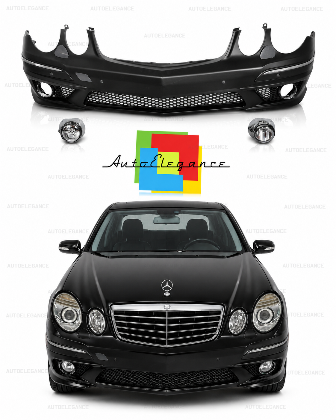 👉ART.10440 Paraurti Anteriore Sportivo PDC per Mercedes Classe E W211 06-09👈