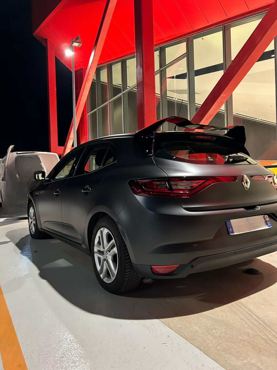 💎SPOILER TETTO ADATTO PER RENAULT MEGANE 4 IV STANDARD LOOK RS NERO LUCIDO💎
