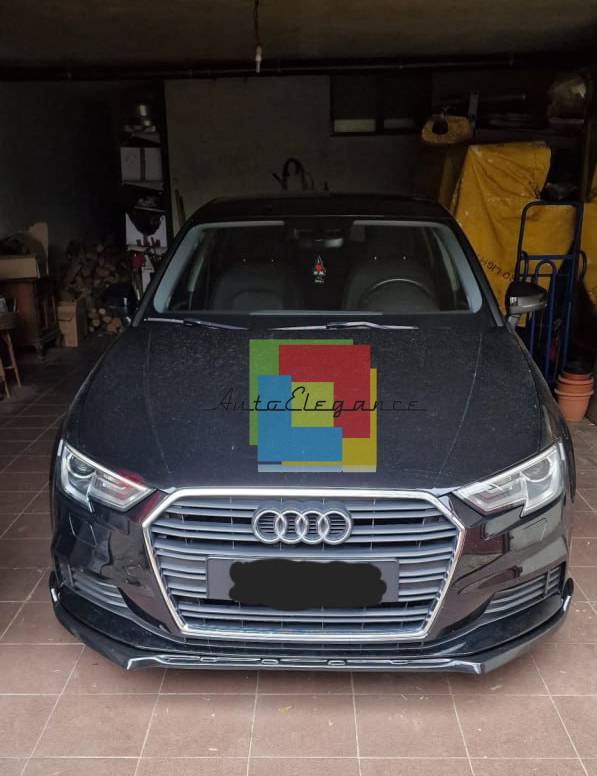 SPLITTER ADATTO PER AUDI A3 8V 2012-2016 STANDARD SLINE NERO LUCIDO