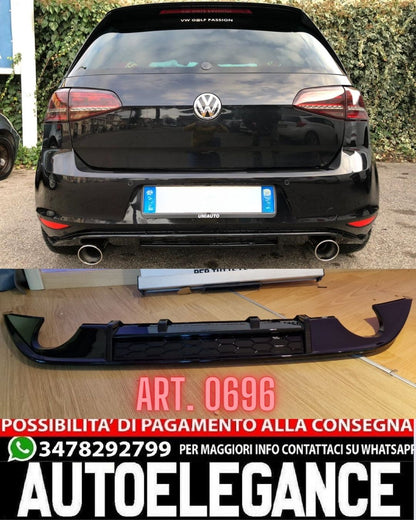 ⭐DIFFUSORE POSTERIORE GTI SOTTO PARAURTI VW GOLF 7 MK7 2012+ IN ABS ESTRATTORE⭐