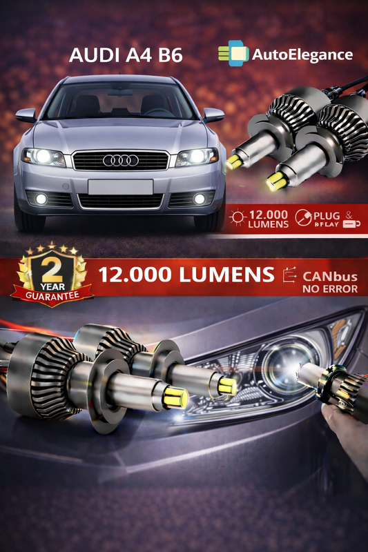 KIT LED per AUDI A4 B6  ANABAGLIANTI H7 CANBUS Bianco 6500K 360 gradi