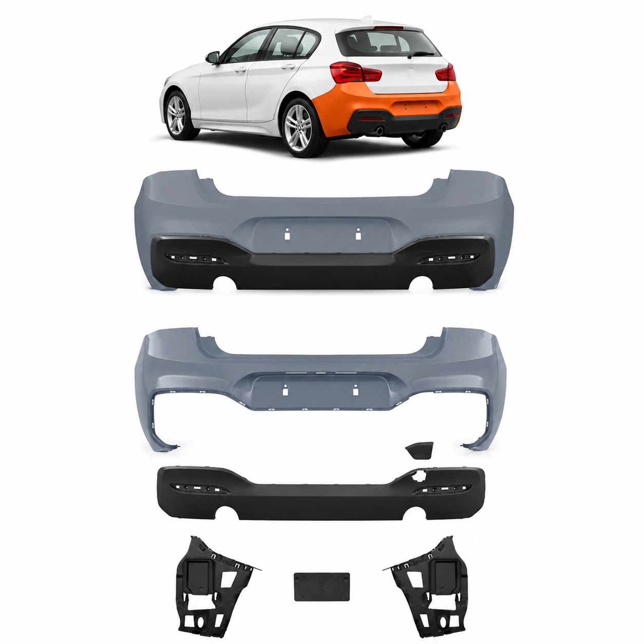 👉Paraurti Posteriore M-Tech PDC + Diffusore BMW F20/F21 15-19 👈