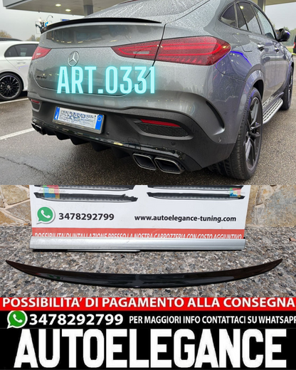 SPOILER BAGAGLIAIO ADATTO PER MERCEDES GLE C167 COUPE 2019+ LOOK AMG NERO LUCIDO