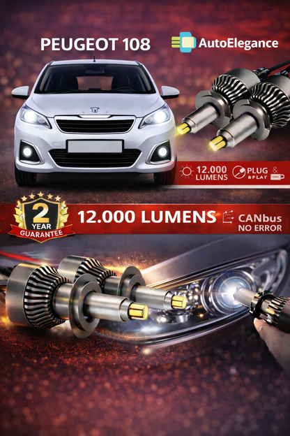 KIT LED PEUGEOT 108 ANABAGLIANTI H7 CANBUS Bianco 6500K 360 gradi