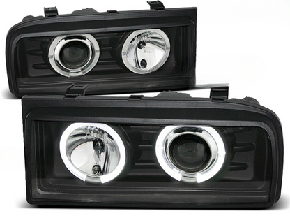 FARI ANTERIORI ANGEL EYES NERO ADATTI PER VW CORRADO 88-95