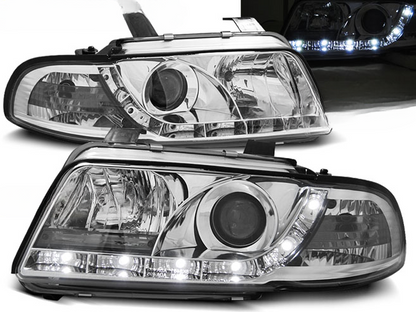 FARI DAYLIGHT CHROME ADATTI COMPATIBILI PER AUDI A4 11.94-12.98