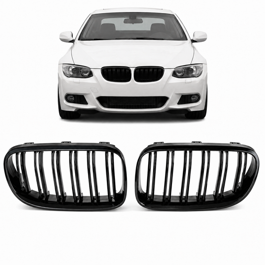 👉Griglia Anteriore Nero Lucido Doppia Linea adatto per BMW3 E92 E93 2010-2013👈