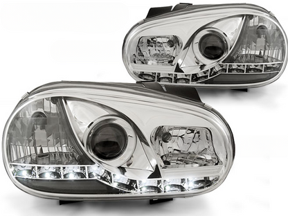 FARI ANTERIORI DAYLIGHT CHROME per VW GOLF 4 09.97-09.0
