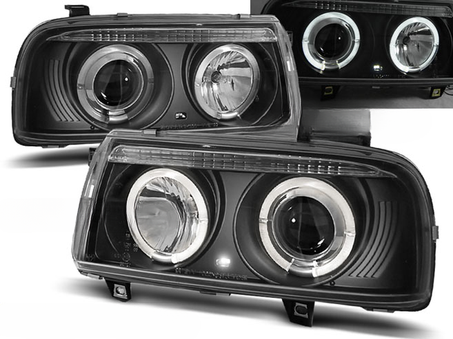 FARI ANTERIORI ANGEL EYES NERO adatti per VW VENTO 01.92-08.98