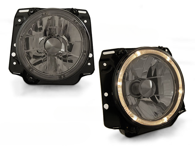 FARI ANTERIORI ANGEL EYES SMOKE per VW GOLF II 2 08.83-08.91