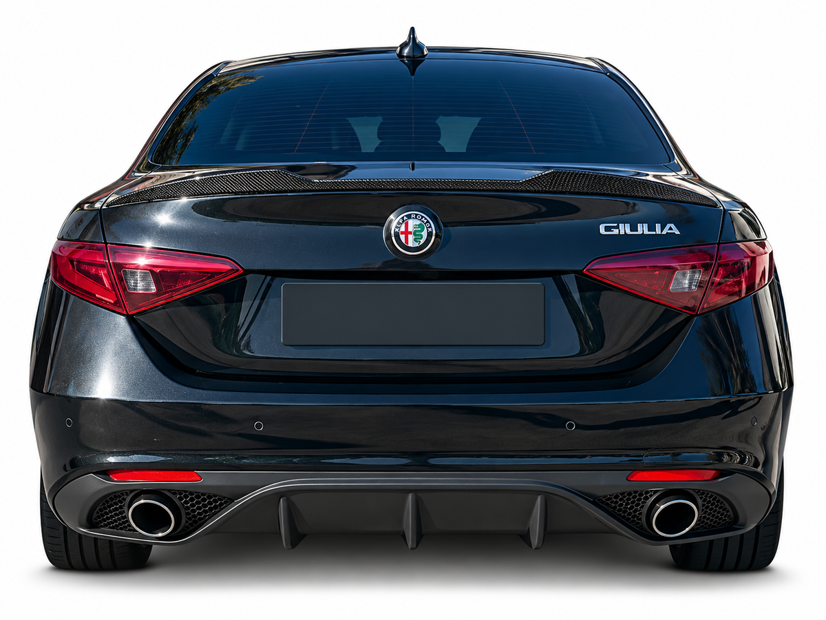 ART.0222 DIFFUSORE ALFA ROMEO GIULIA 16-21 LOOK VELOCE OPACO +TERMINALI