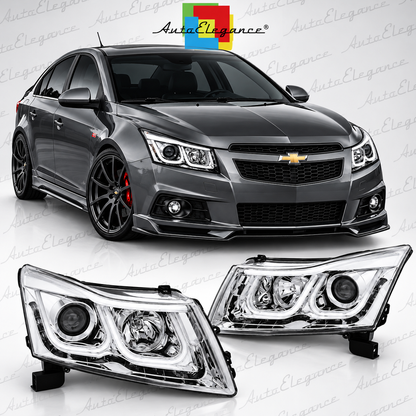 ART.10694  FARI ANTERIORI ADATTO  PER CHEVROLET CRUZE 09-12 CROMATA
