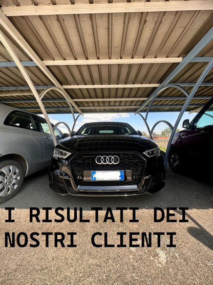 GRILLE SUITABLE FOR AUDI A3 8V 2017-2020 RS3 LOOK GLOSSY BLACK