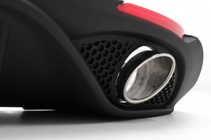 DIFFUSORE ADATTO PER ALFA ROMEO GIULIA LOOK VELOCE OPACO + TERMINALI CROMATI